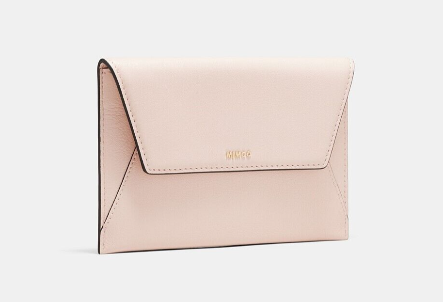 Mimco DRIFT Luxe Smooth Leather Envelope POUCH in Blush Pink by MIMCO RRP $100