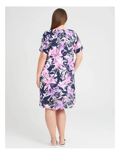 Taking Shape Cotton Tropical Pocket Dress Print Size 12 (Plus) RRP $129.95 NWT