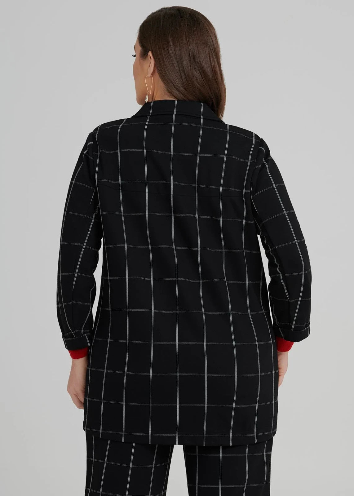 Taking Shape Bristol Blazer in Black/White Ponte with pockets 20-22 New RRP $199