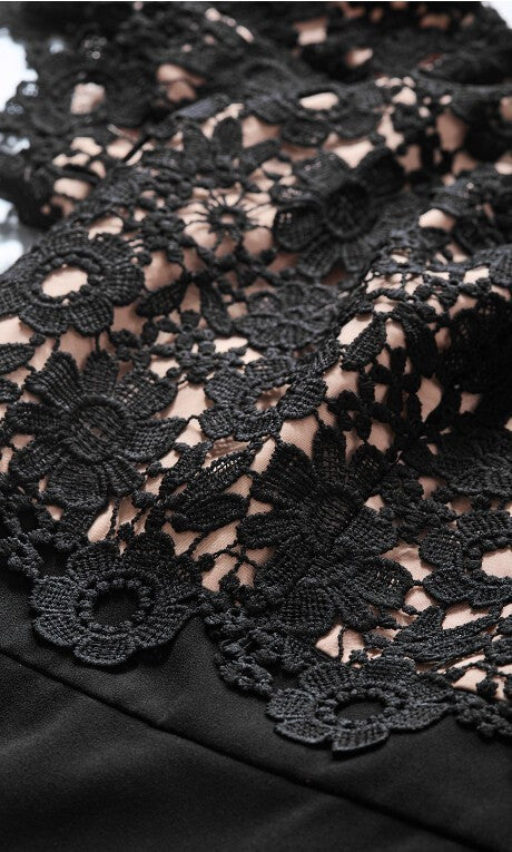 City Chic Lace Glamour Midi Dress - black as New - Plus Size 16 -  RRP $200
