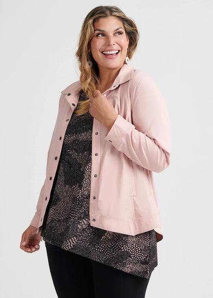 Taking Shape Midnight Stitching Jacket in Dusty Pink  Plus Size 16 New RRP $140