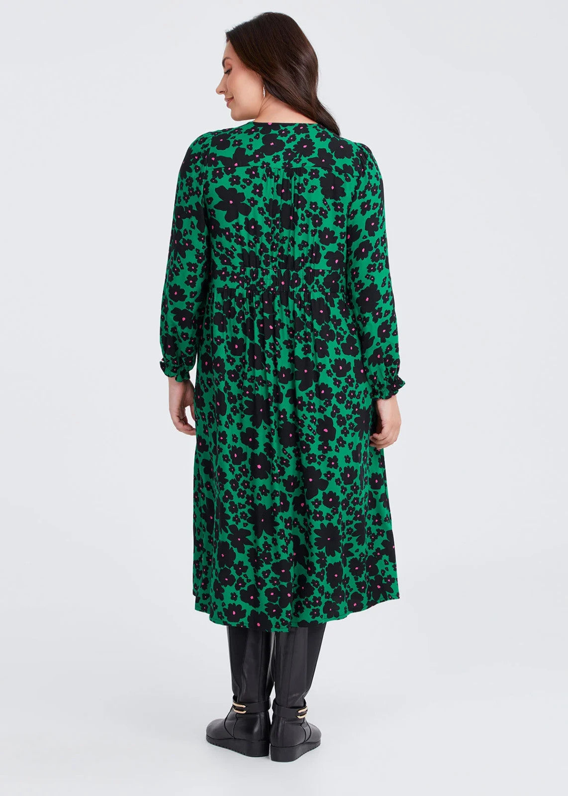 Taking Shape Natural Button Through Dress Flattering Midi  Plus Size 22 RRP $160