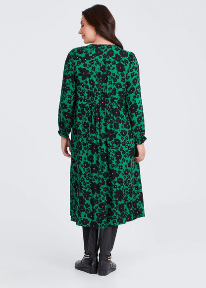 Taking Shape Natural Button Through Dress Flattering Midi  Plus Size 22 RRP $160