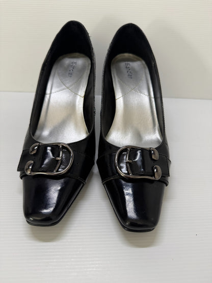 Sandler Black Black Leather Shoes Pumps Size 10.5 B Aus 39 Eu As New
