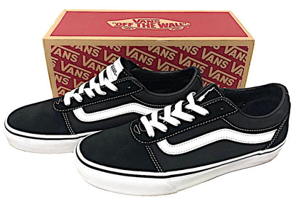 VANS WARD SUEDE/CANVAS Black White - Size 9 W - Worn Once VN0A3IUNIJU RRP $140