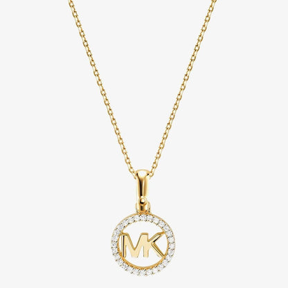 Michael Kors MK Gold Plated Silver & Zirconia Necklace New RRP $295 Genuine
