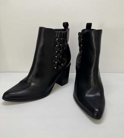 City Chic Joelle Ankle Boots Black EU 41 AS/US 10 - 8cm Block Heel 🖤 New 🖤