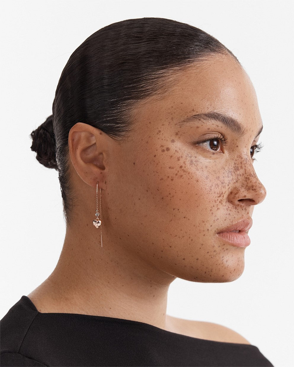 MIMCO Thread Heart Earrings 🖤 Rose Gold 🖤 New with Tags and Dust Bag RRP $70