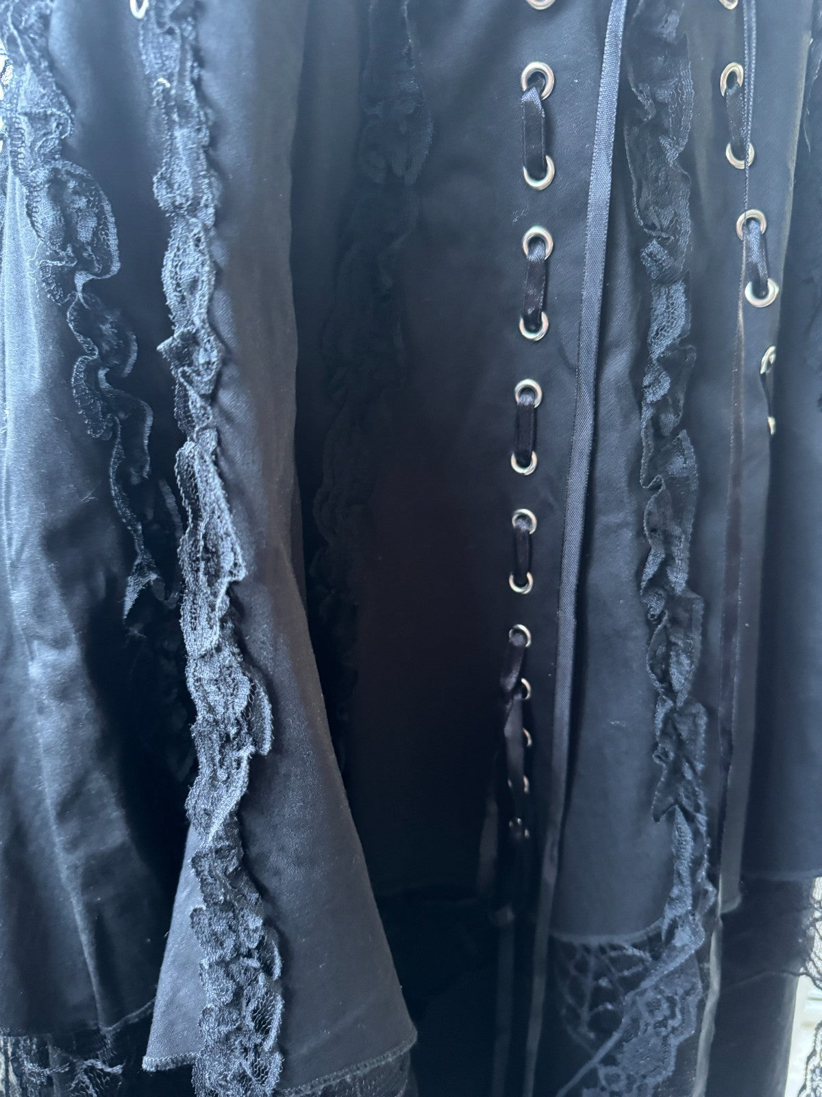 Hearts & Roses London Black Gothic Tiered Halter Dress 14 As New