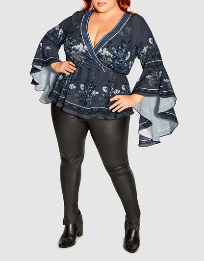 City Chic Ashley Scarf Top Size 16 RRP $99.95 New with Tag