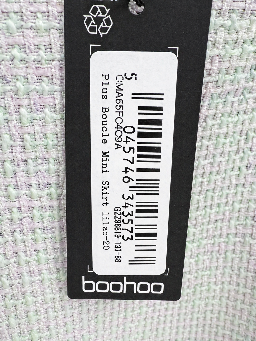 Boohoo Plus Boucle Blazer (22) & Skirt (20) Set Mint Green RRP $182 NEW