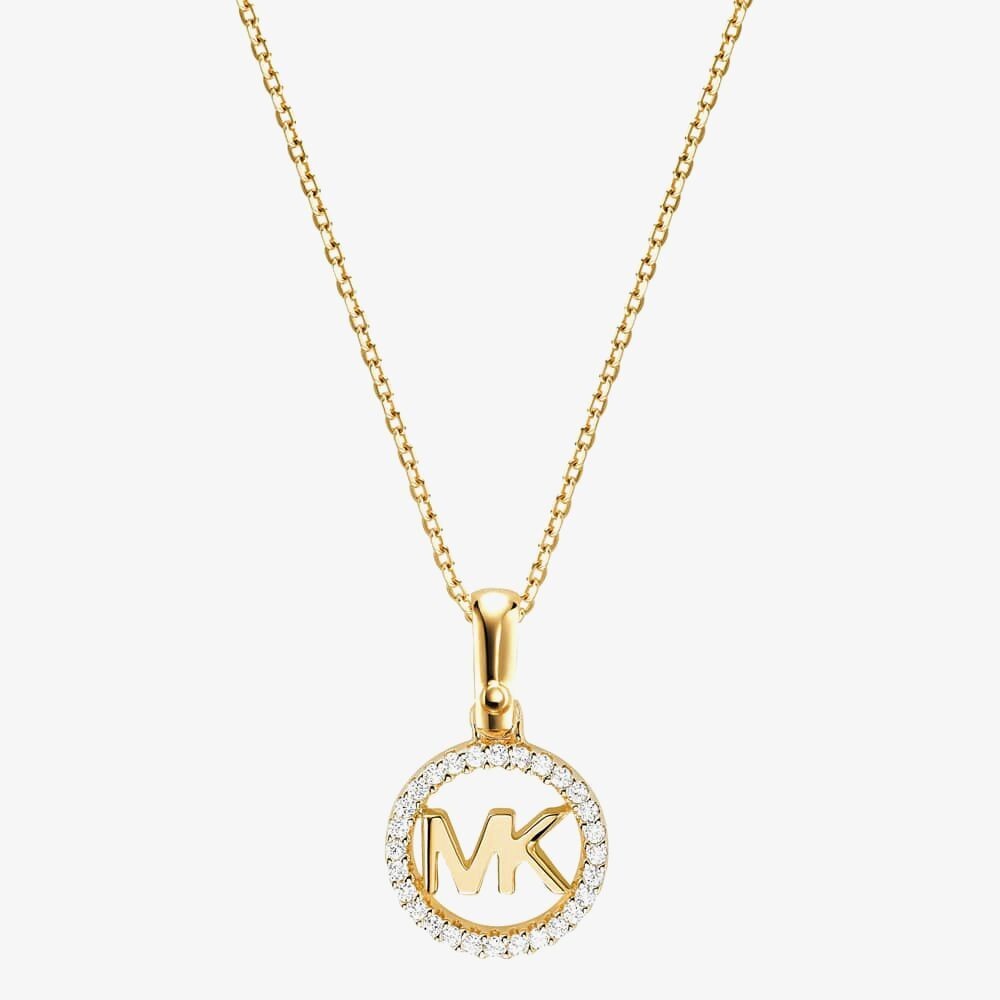 Michael Kors MK Gold Plated Silver & Zirconia Necklace New RRP $295 Genuine