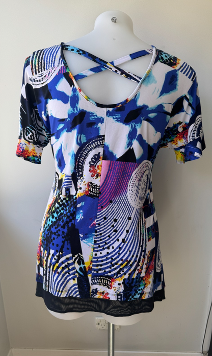 Taking Shape Beautiful Colourful Top Easy Care No Iron Plus Size XXS 12-14