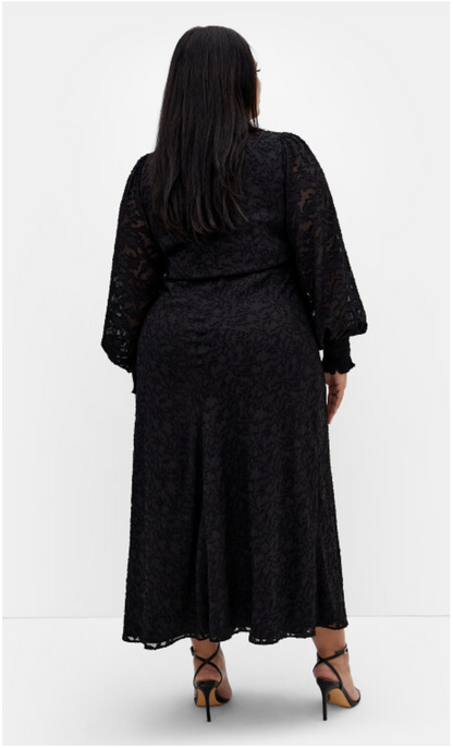City Chic Marci Tie Front Maxi Dress - Black New Plus ❤️ Size 18 ❤️ RRP $140
