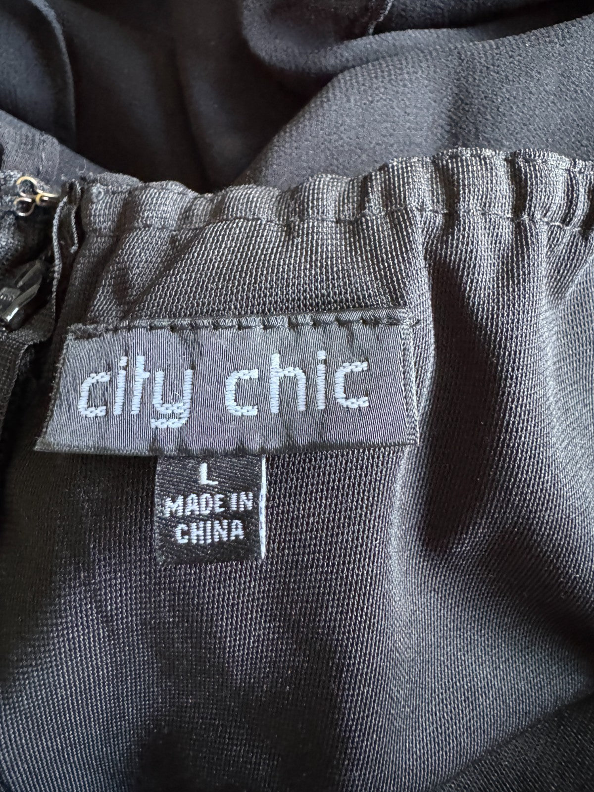 City Chic Black Halter Dress High Low Chiffon Layered Evening Plus Size L 20