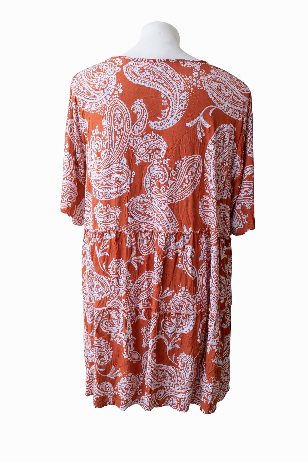Taking Shape Aster Crush Boho Top Paisley Print Plus Size 20 Non Iron