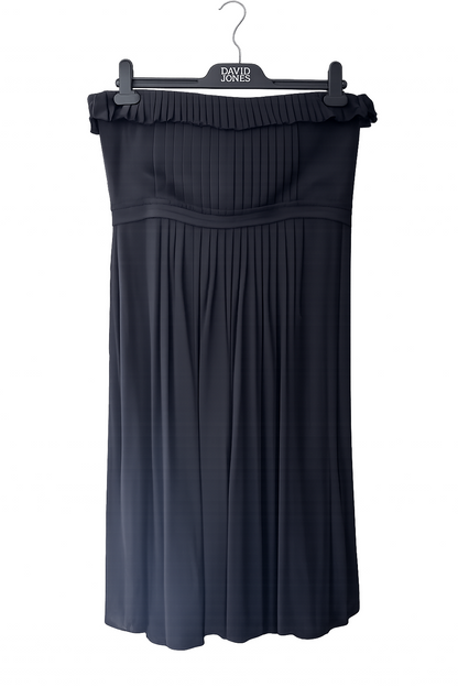 Country Road Black Pure Silk Strapless Cocktail Dress – Size 14 – 🖤 Elegant 🖤