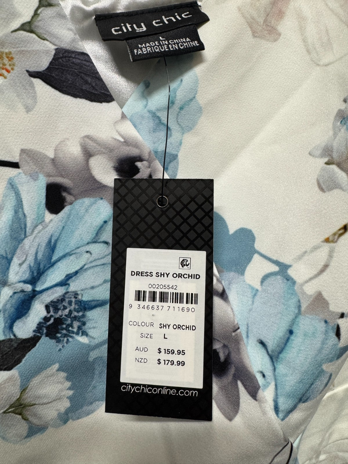 🌸 City Chic Shy Orchid Dress – Plus Size L 20 Multicoloured Floral New RRP $160