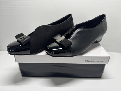 I Love Billy Black  loafers Slip On Shoes Bow detail quirky size  39(8.5) unique