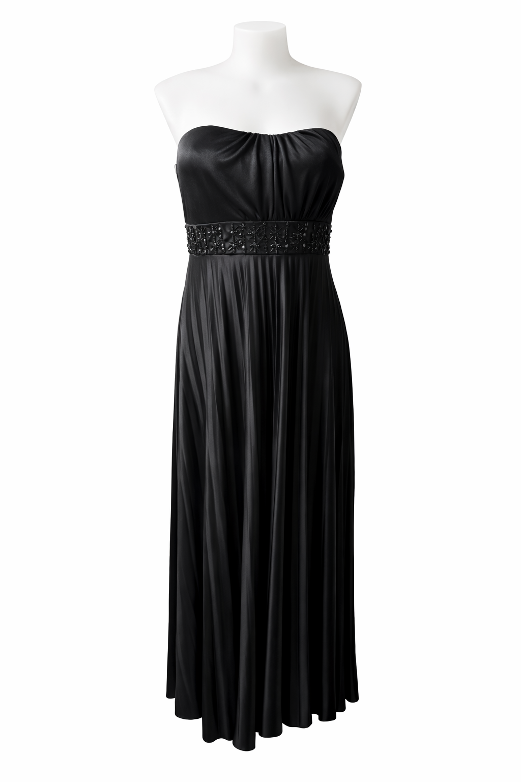 City Chic Black Helena Strapless Beaded Maxi Dress Plus Size 16  🖤 RRP $150🖤