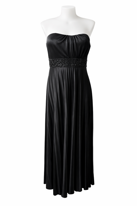 City Chic Black Helena Strapless Beaded Maxi Dress Plus Size 16  🖤 RRP $150🖤