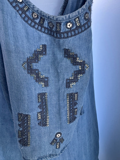 Taking Shape Virtuelle Lyocell Shirt – Plus Size 14 Cold Shoulder Sequin Detail