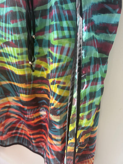 City Chic Sheer Chiffon Kaftan Beach Cover Plus Size M 18 ⭐RRP $89⭐ As New