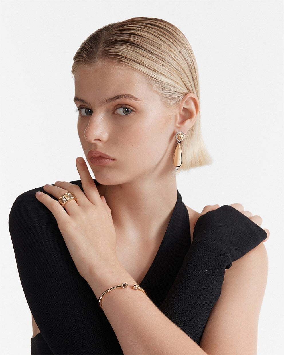 Mimco Last Tango Drop Earrings Gold New Genuine with Mimco Dust Bag RRP$99.95