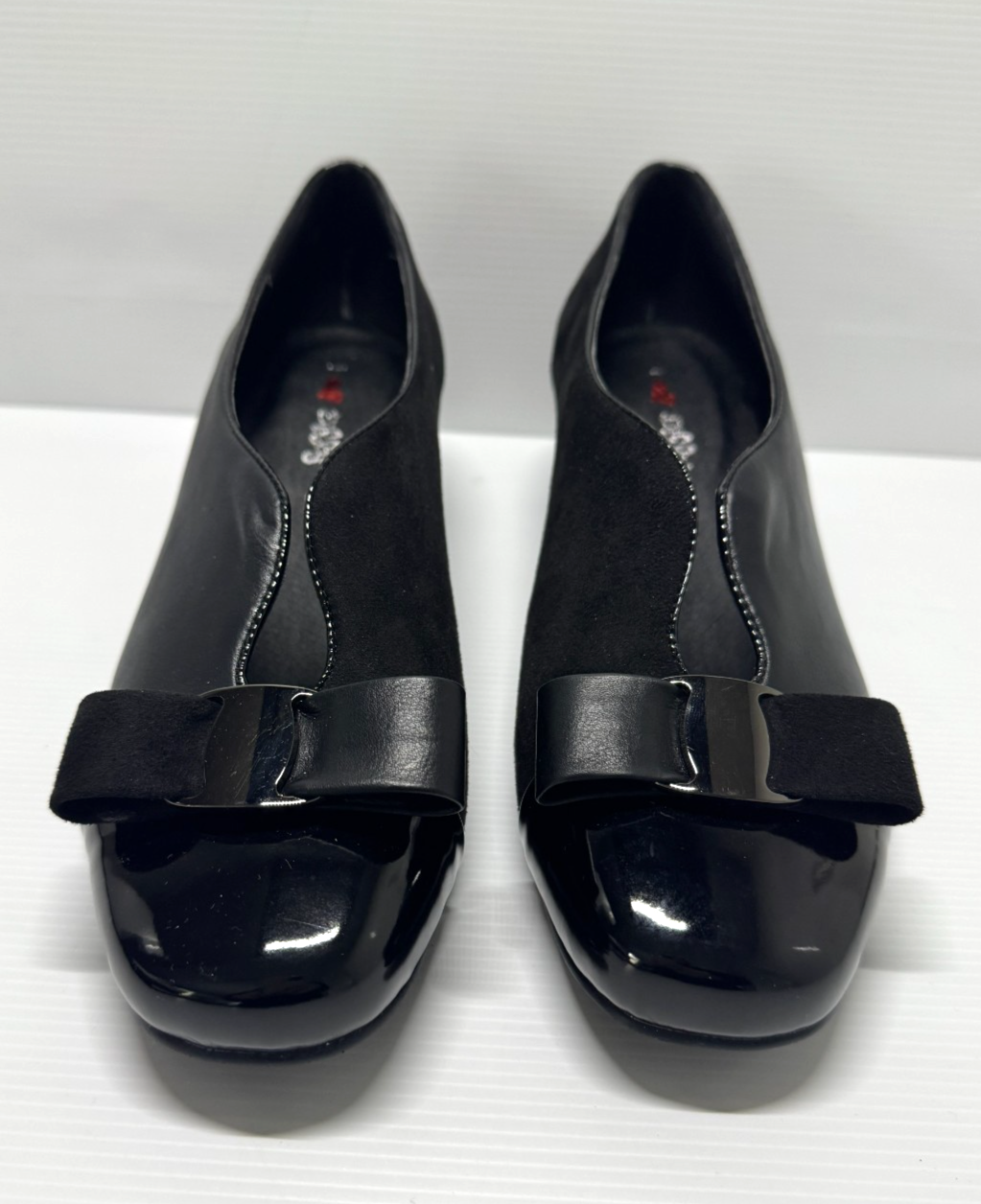 I Love Billy Black  loafers Slip On Shoes Bow detail quirky size  39(8.5) unique