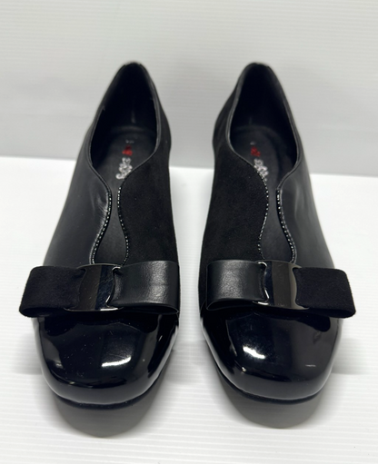 I Love Billy Black  loafers Slip On Shoes Bow detail quirky size  39(8.5) unique