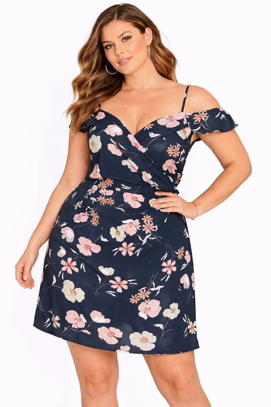City Chic Green Floral Print Wrap Midi Dress - Plus ❤️ Size 20 ❤️ RRP $130