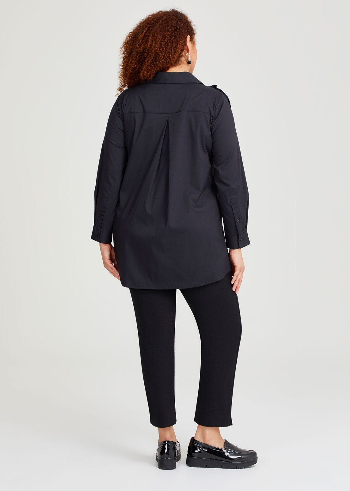 Taking Shape Cotton Rosette Shirt Black Plus Size 14 RRP $170 New