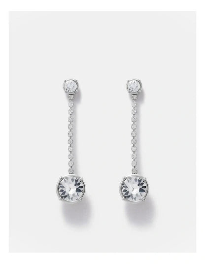 Mimco Sparkle Drop Earrings in Silver New *Genuine  RRP $99  Stunning + Dust Bag