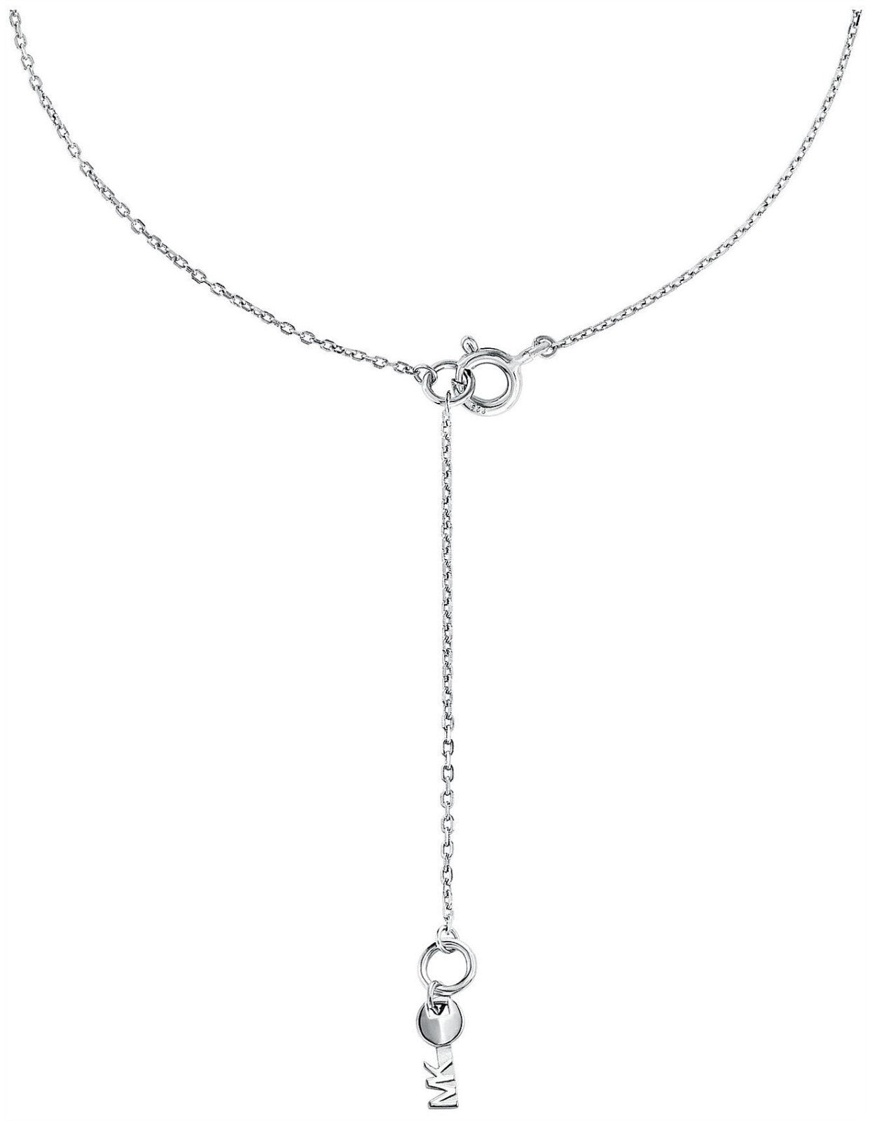 Michael Kors MK Sterling Silver & Zirconia Necklace New RRP $295 Genuine
