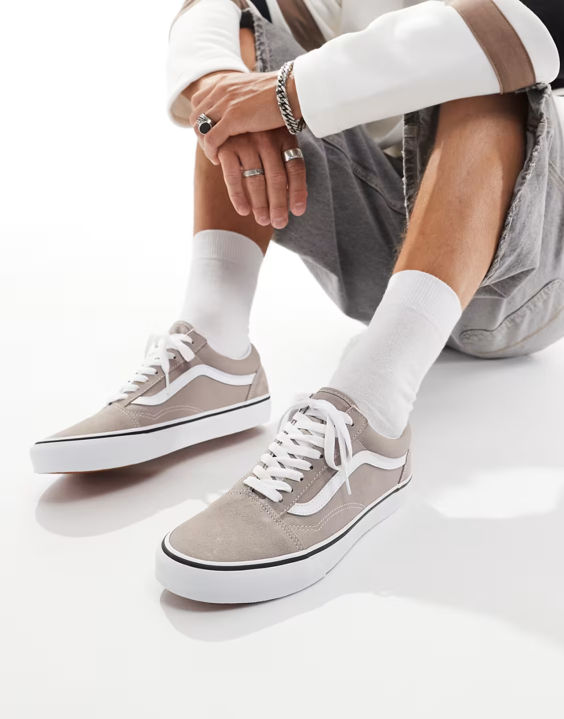 Vans Old Skool Low Top Grey Lace Up Shoes Worn Once as New  RRP $130 - US14 RARE