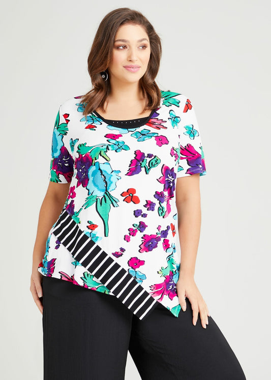 TS TAKING SHAPE ZENA NATURAL FLORAL TOP - SIZE S new with tag RRP $129