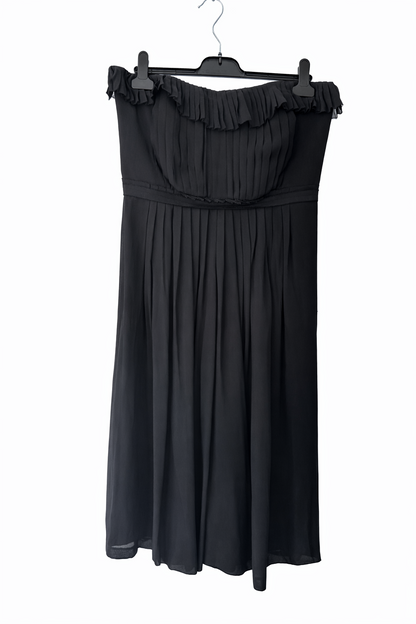 Country Road Black Pure Silk Strapless Cocktail Dress – Size 14 – 🖤 Elegant 🖤