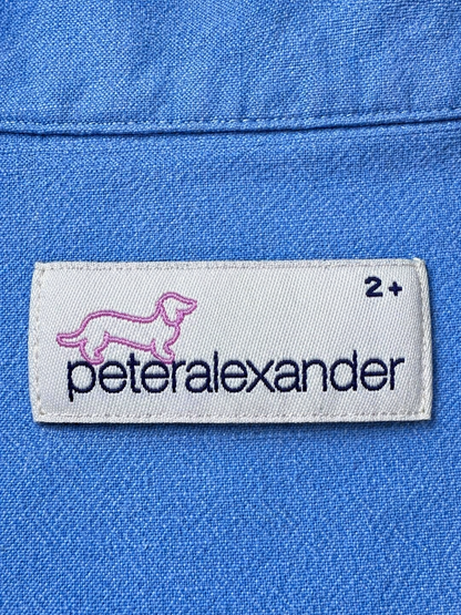 Peter Alexander Light Blue Linen Cotton Pyjama Set Womens Size 2+ (22-24) As New