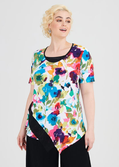 Taking Shape Fleur Top Plus Size 14-16 No Iron great for travelling RRP $110