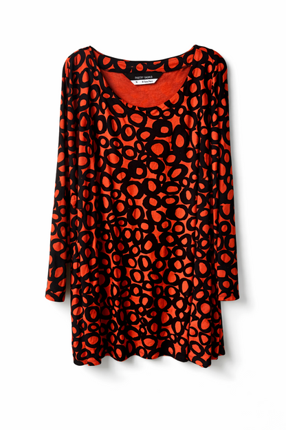 🍊 Taking Shape “Natural Orange Fizz” Top Plus Size 30 | Stretch Viscose As New