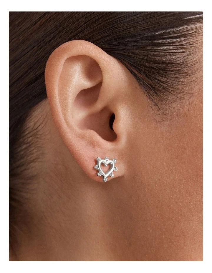 Mimco Cupid Duo Earrings Set  🖤 Silver 🖤 New with Tags and Dust Bag RRP $90