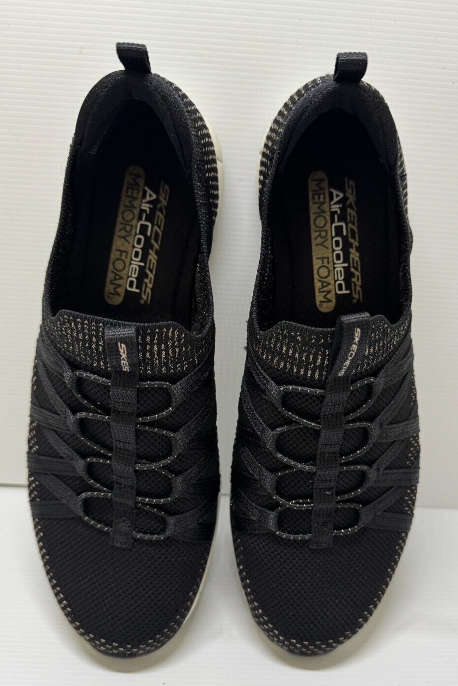SKECHERS Gratis Black-Rose Gold womens Sneakers Slip In -  as New RRP $130