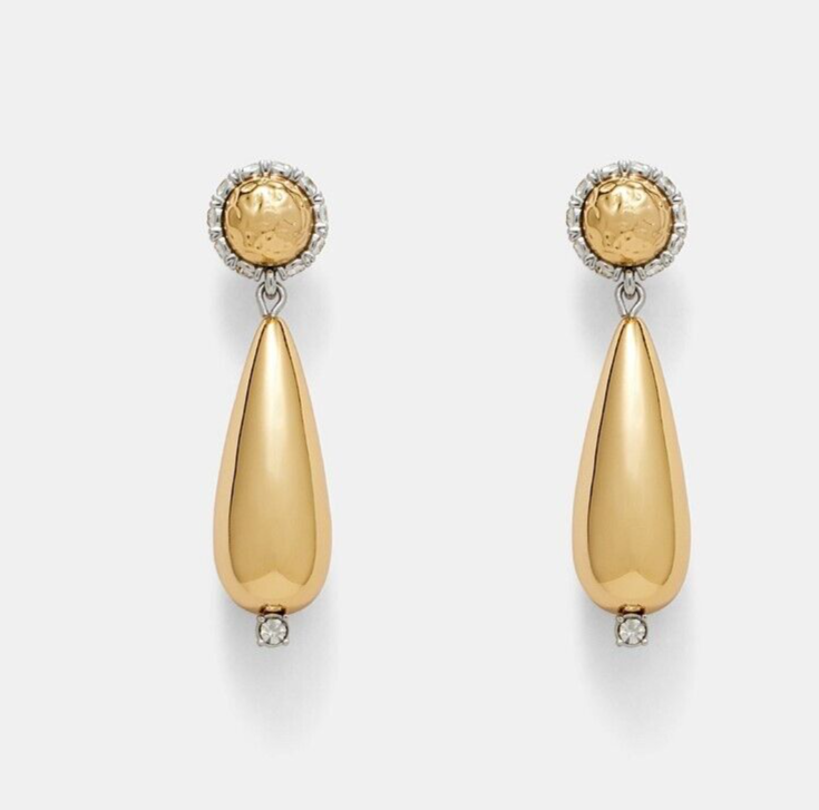 Mimco Last Tango Drop Earrings Gold New Genuine with Mimco Dust Bag RRP$99.95