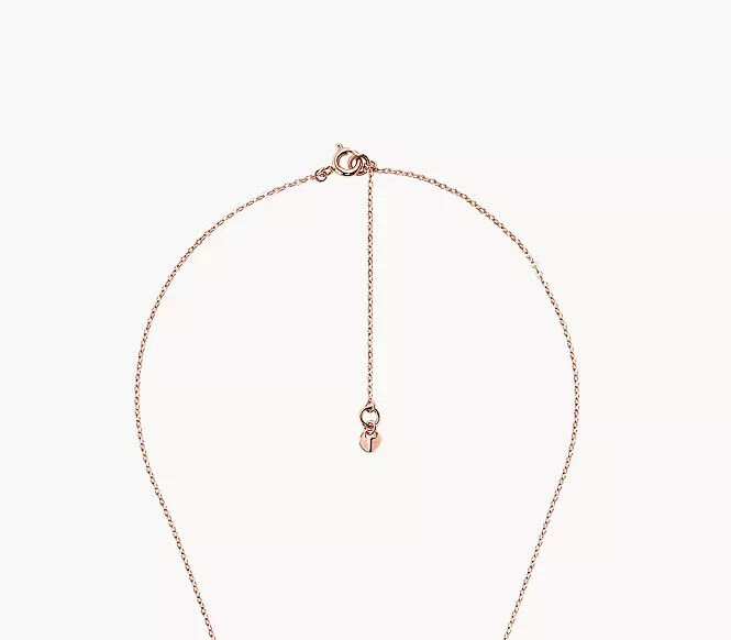 Michael Kors MK Pavé and Mother-of-Pearl Rose Gold Pendant Necklace New RRP $325