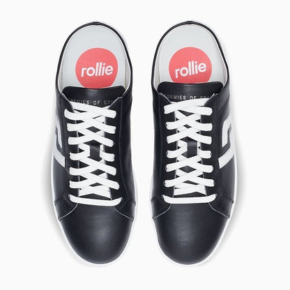 Rollie Prime Slipon Black Nite All Leather Sneakers New RRP $199 Size EU 40 AU 9