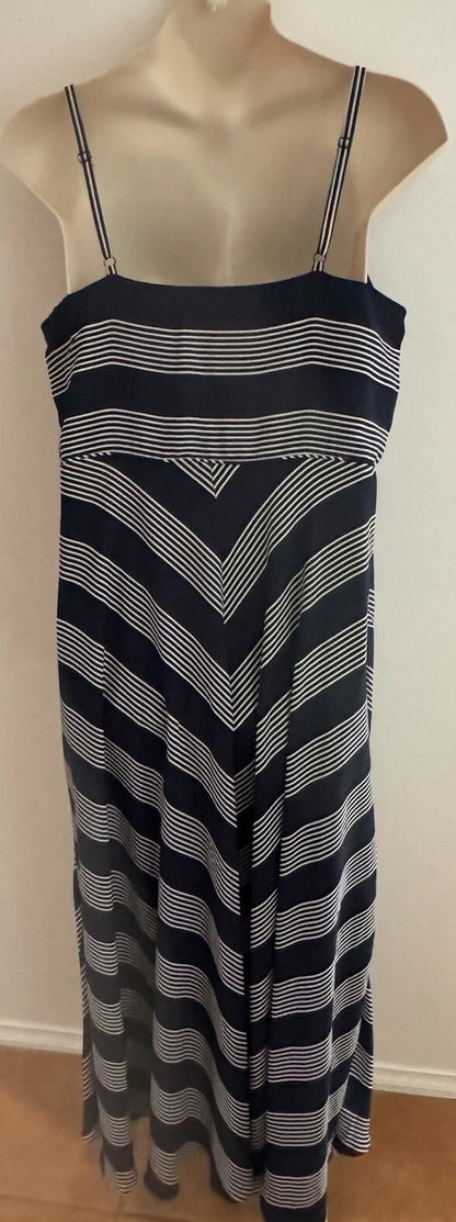 City Chic Stripe Maxi Dress Black/White Plus Size XL 22 New RRP $159 as New