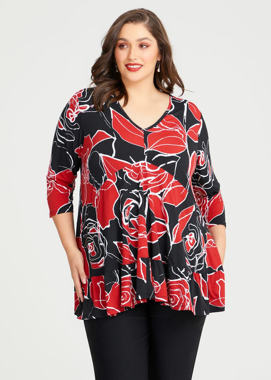 Taking Shape Girl On Fire Luna & Foil Top Plus Size 20