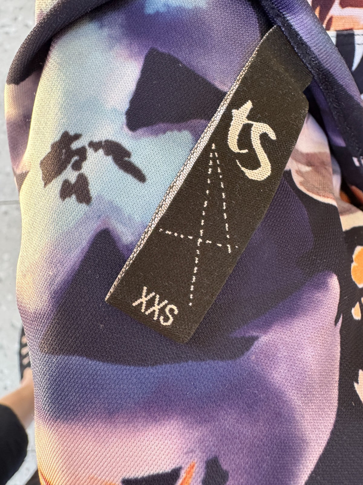 Taking Shape Blue Floral Easycare Top XXS Plus Size 12-14 As New