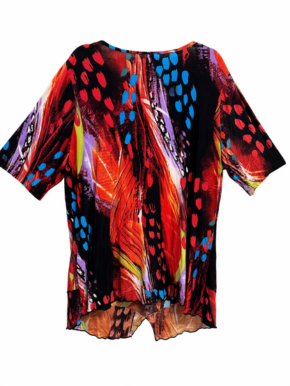 Taking Shape Colourful Flattering asymmetric hemline Plus Size XS 14-16 No Iron