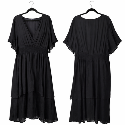 🖤 You + All Black Midi Dress – Plus Size 24 🌟 Wow Factor Dress 🌟